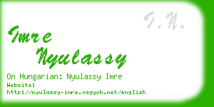 imre nyulassy business card